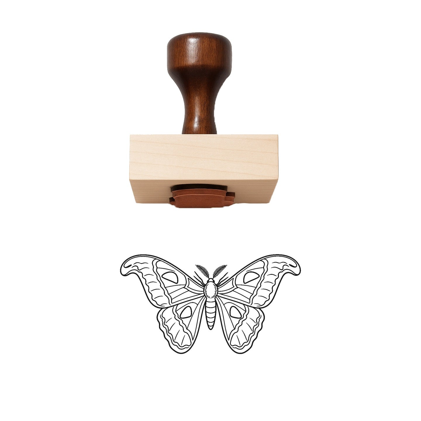 Atlas Moth Rubber Stamp