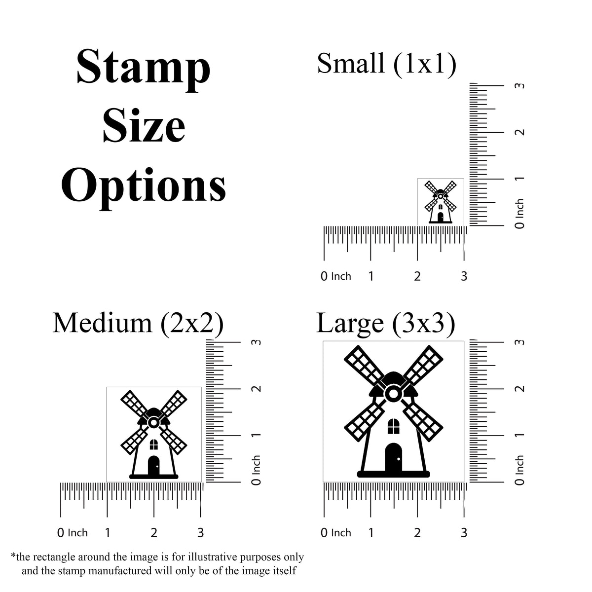 Windmill Rubber Stamp