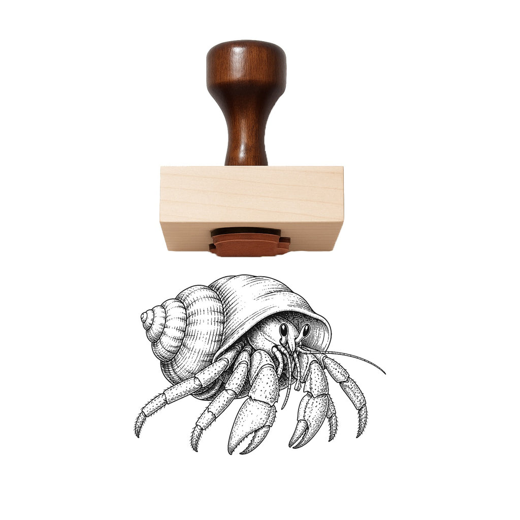 Hermit Crab Rubber Stamp