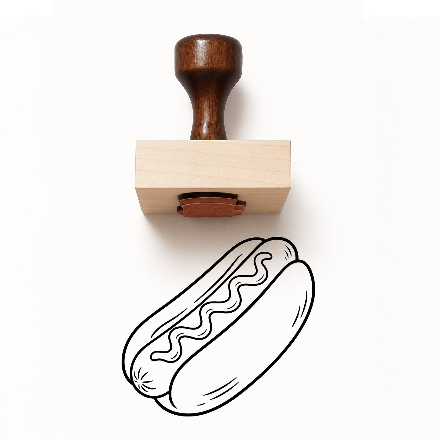 Hotdog Rubber Stamp