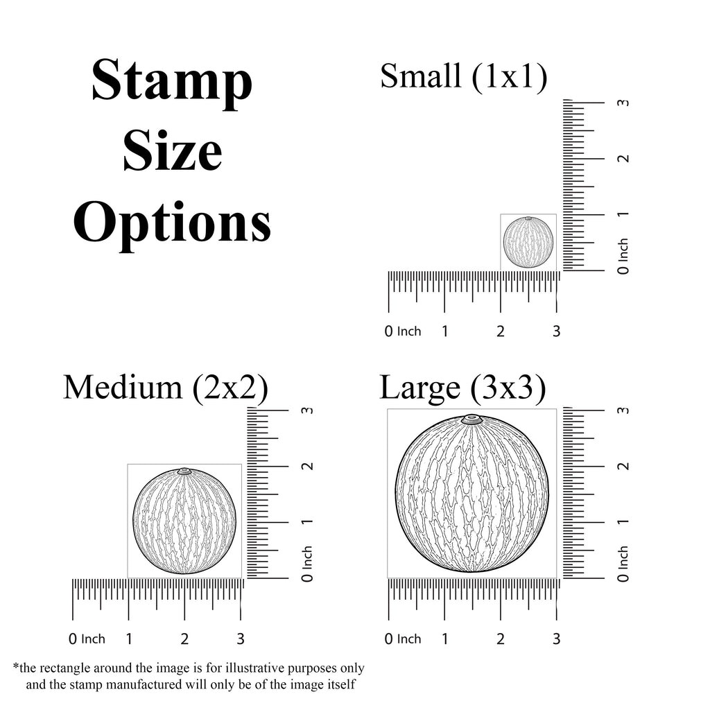 Honeydew Melon Rubber Stamp