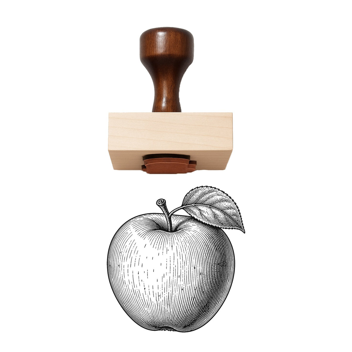 Vintage Apple Rubber Stamp
