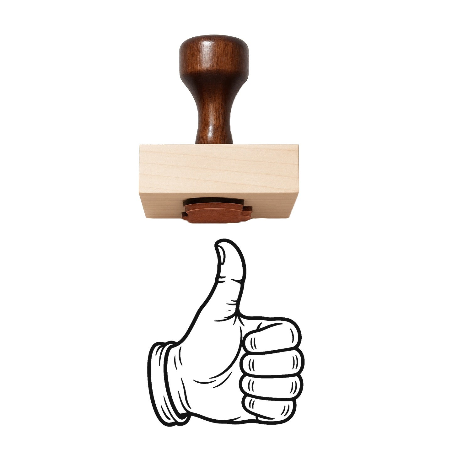 Thumbs Up Rubber Stamp