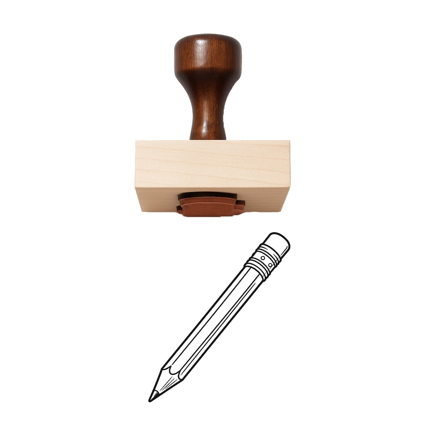 Pencil Rubber Stamp