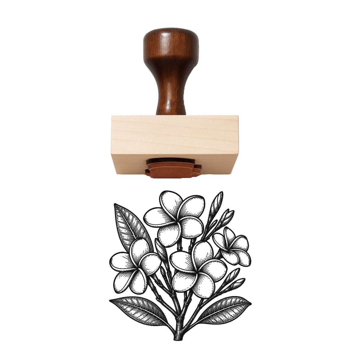 Plumeria Spray Rubber Stamp