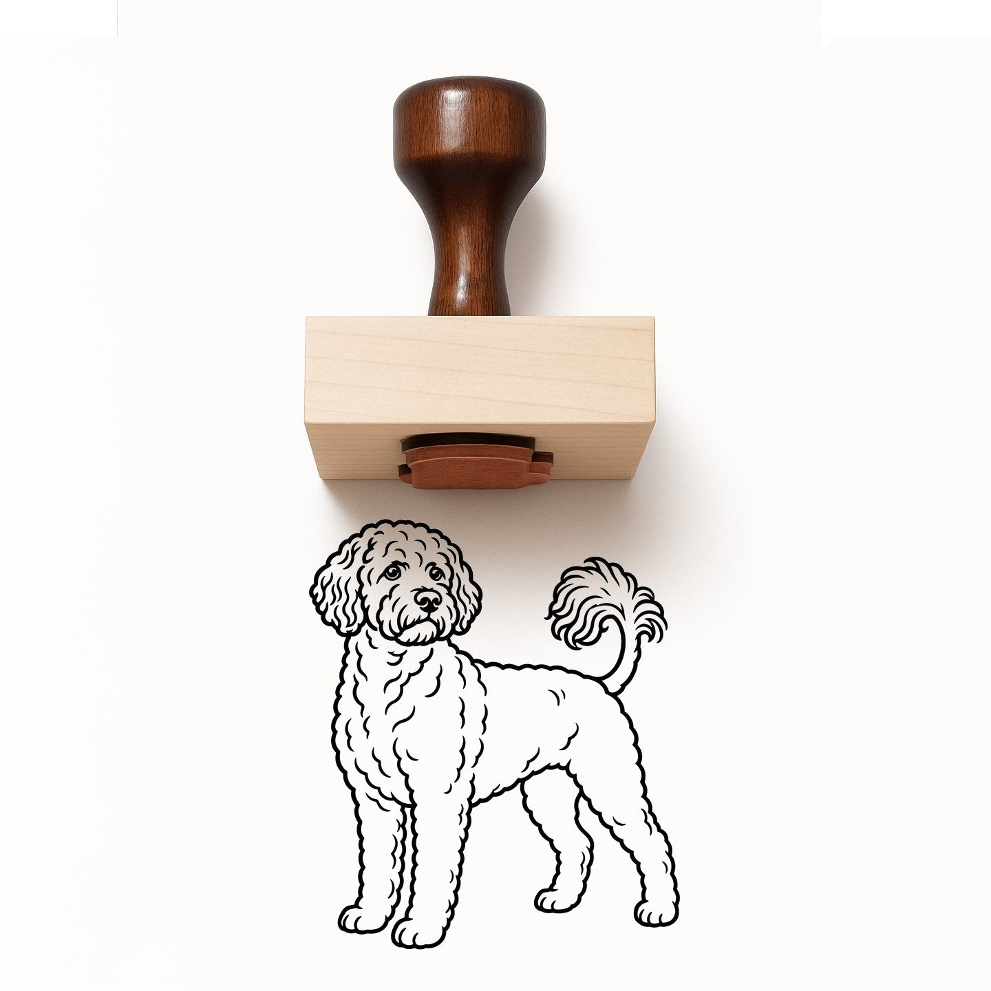 Portuguese Water Dog Rubber Stamp