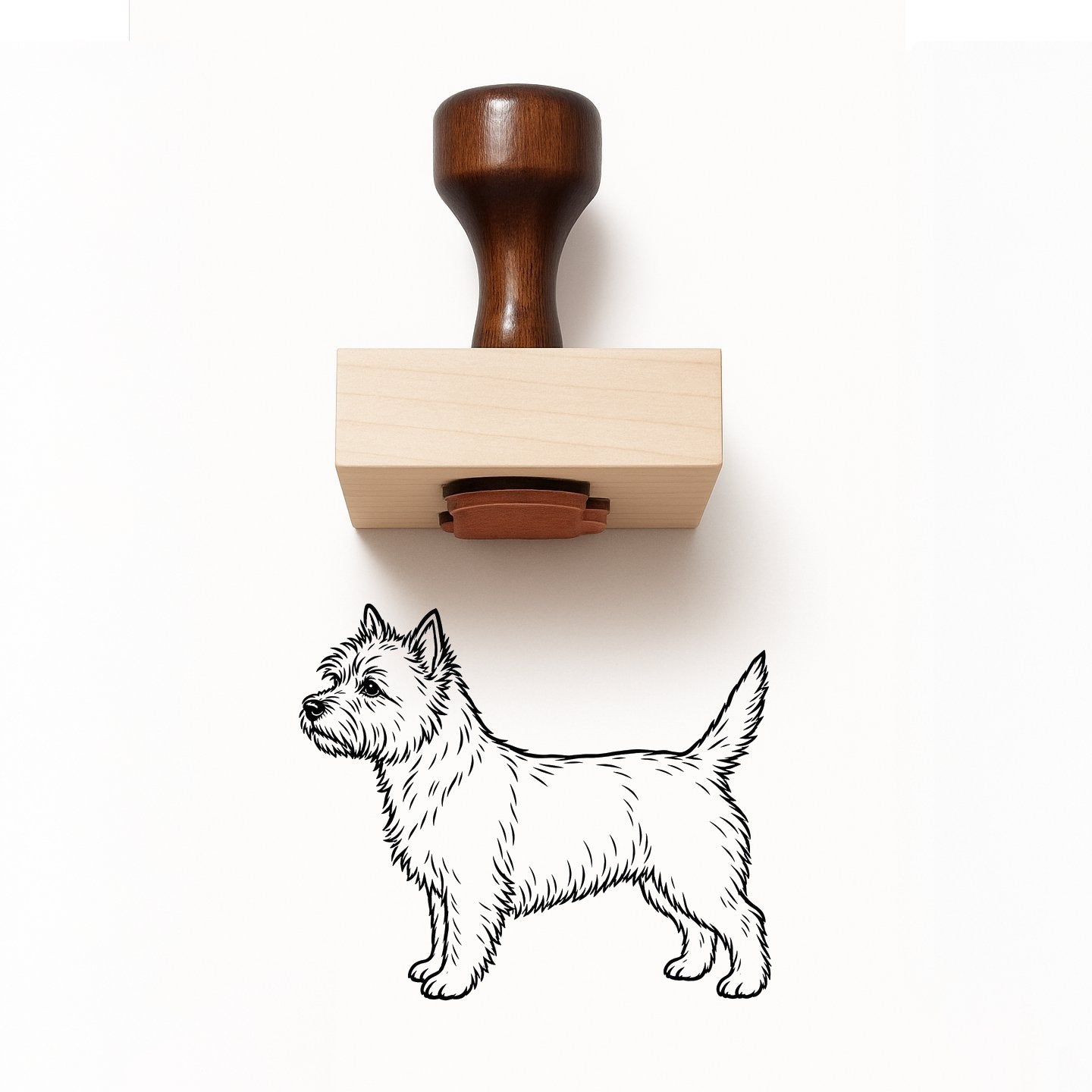 Cairn Terrier Rubber Stamp