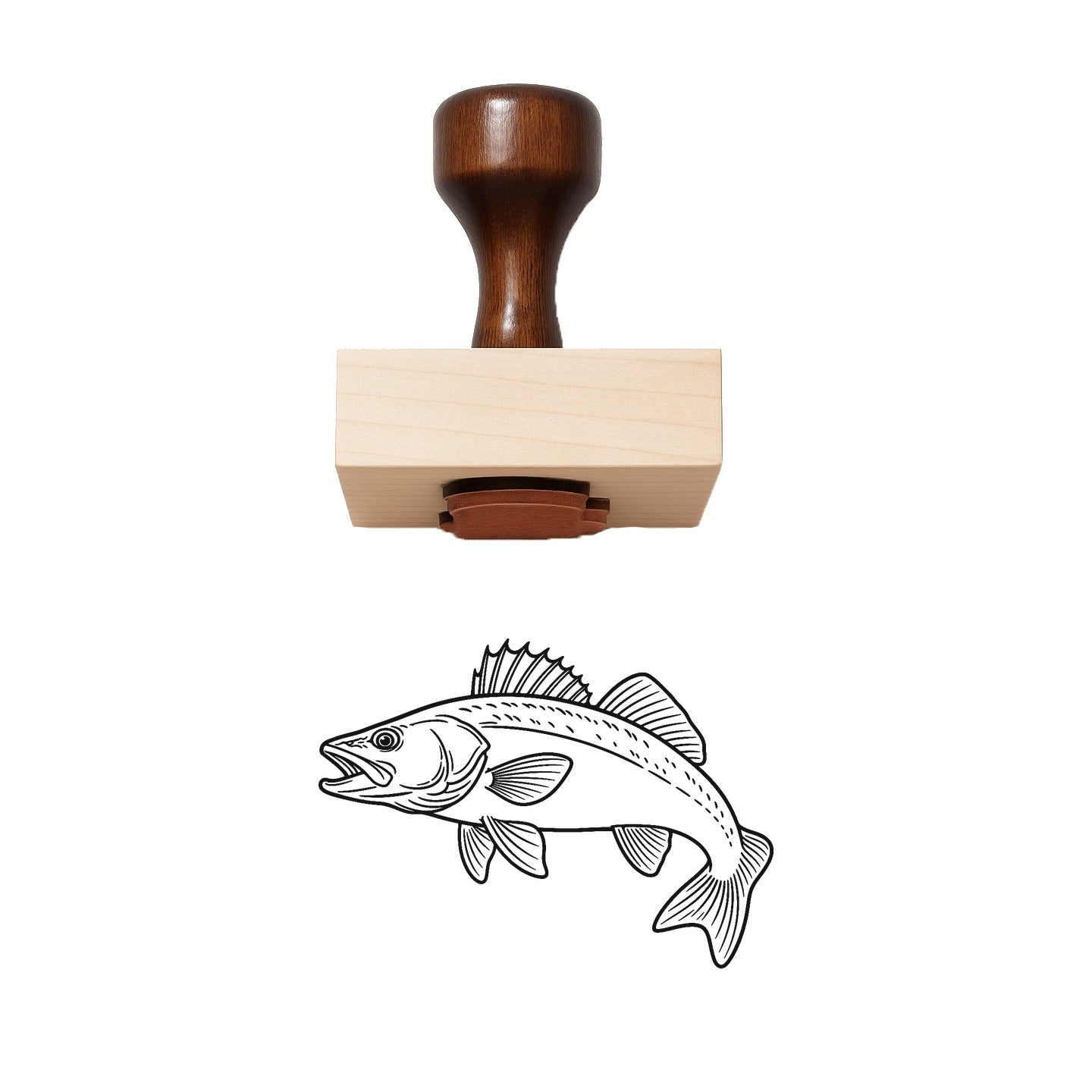 Walleye Rubber Stamp