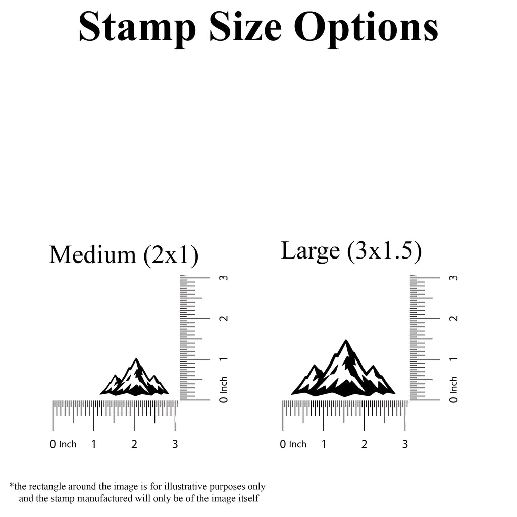 Mountain Range Rubber Stamp
