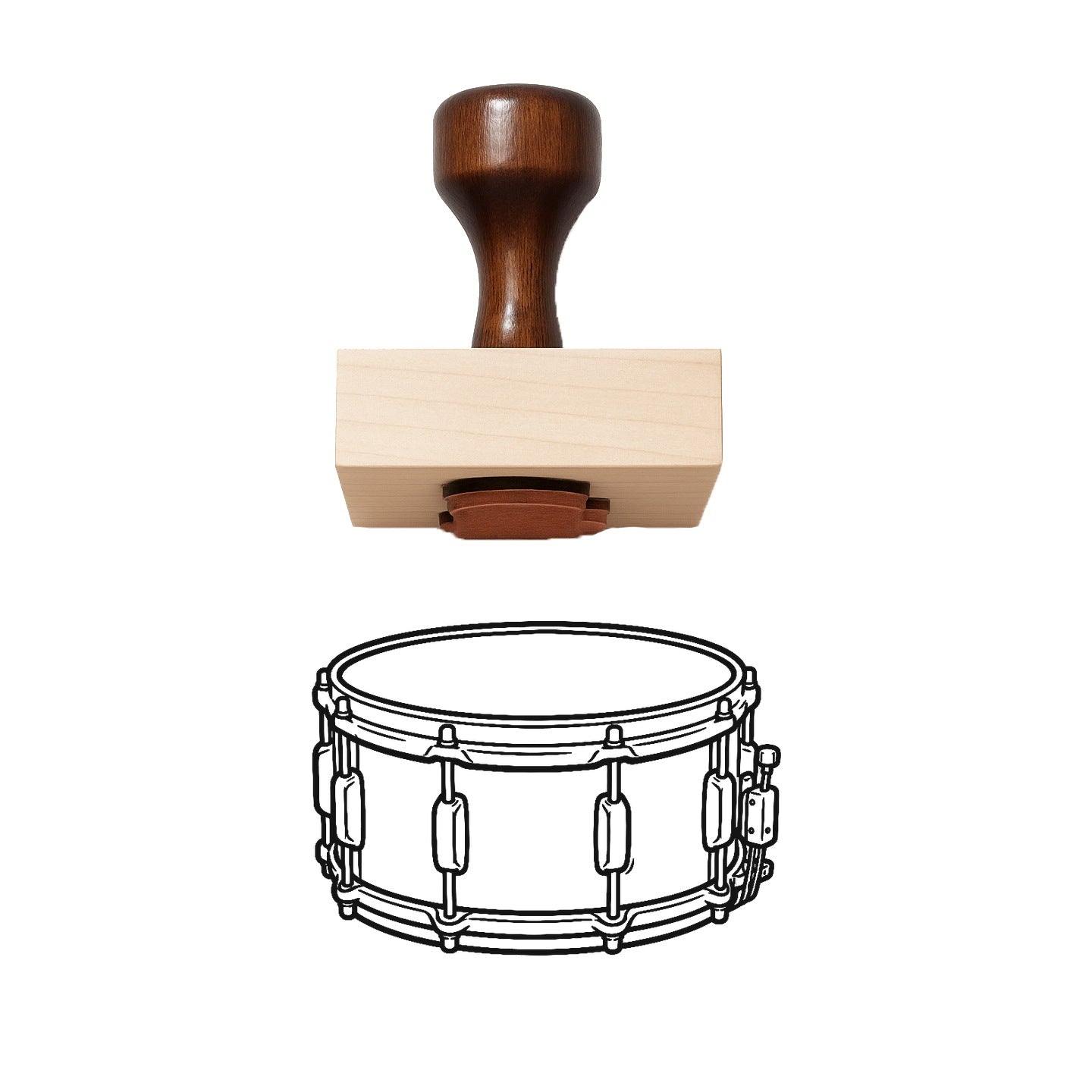 Snare Drum Rubber Stamp