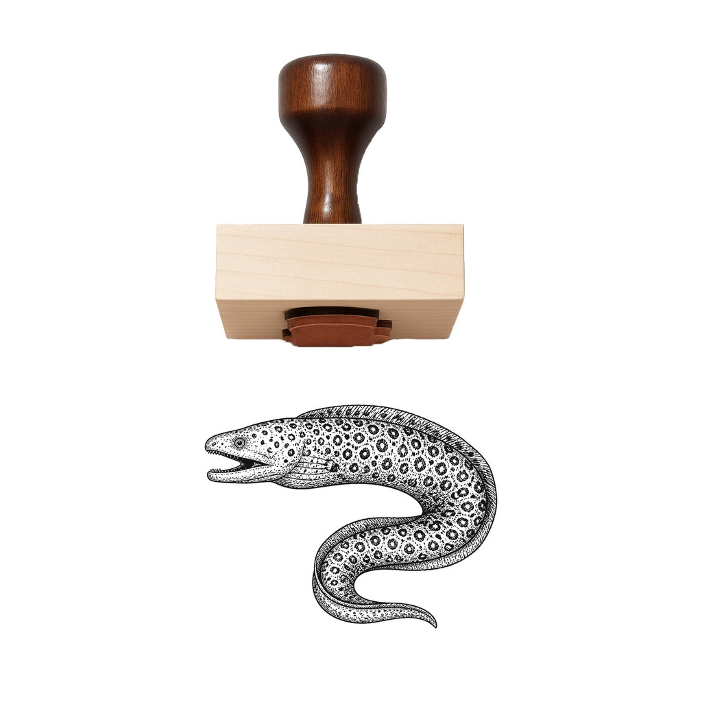 Moray Eel Rubber Stamp