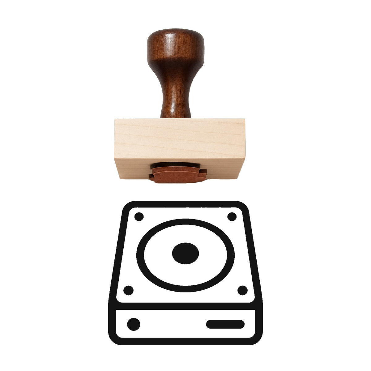 Hard Drive Rubber Stamp