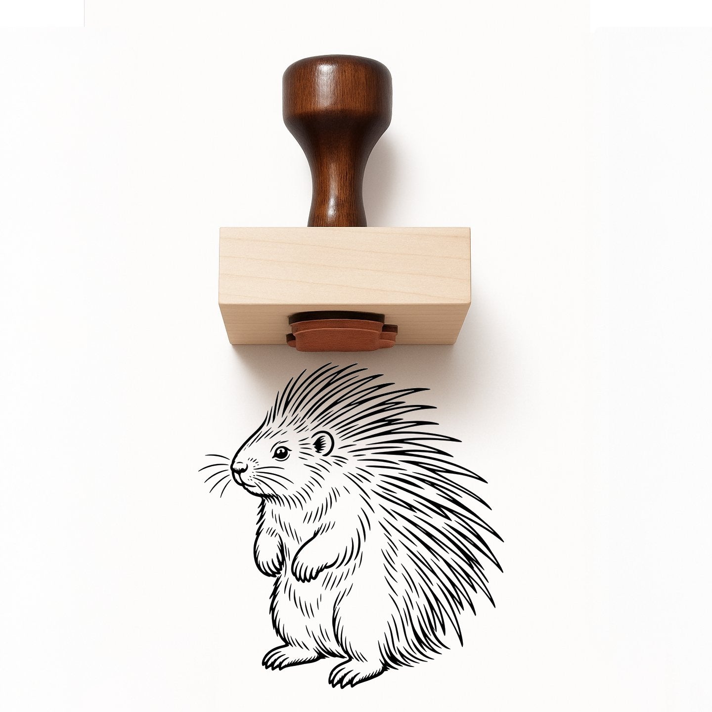 Porcupine Rubber Stamp