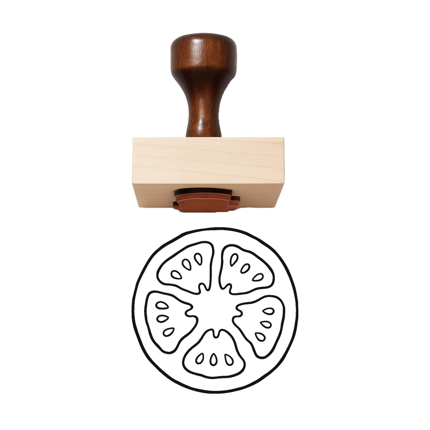 Tomato Slice Rubber Stamp