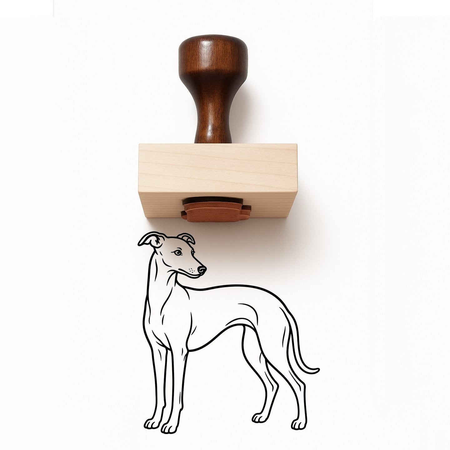 Whippet Rubber Stamp