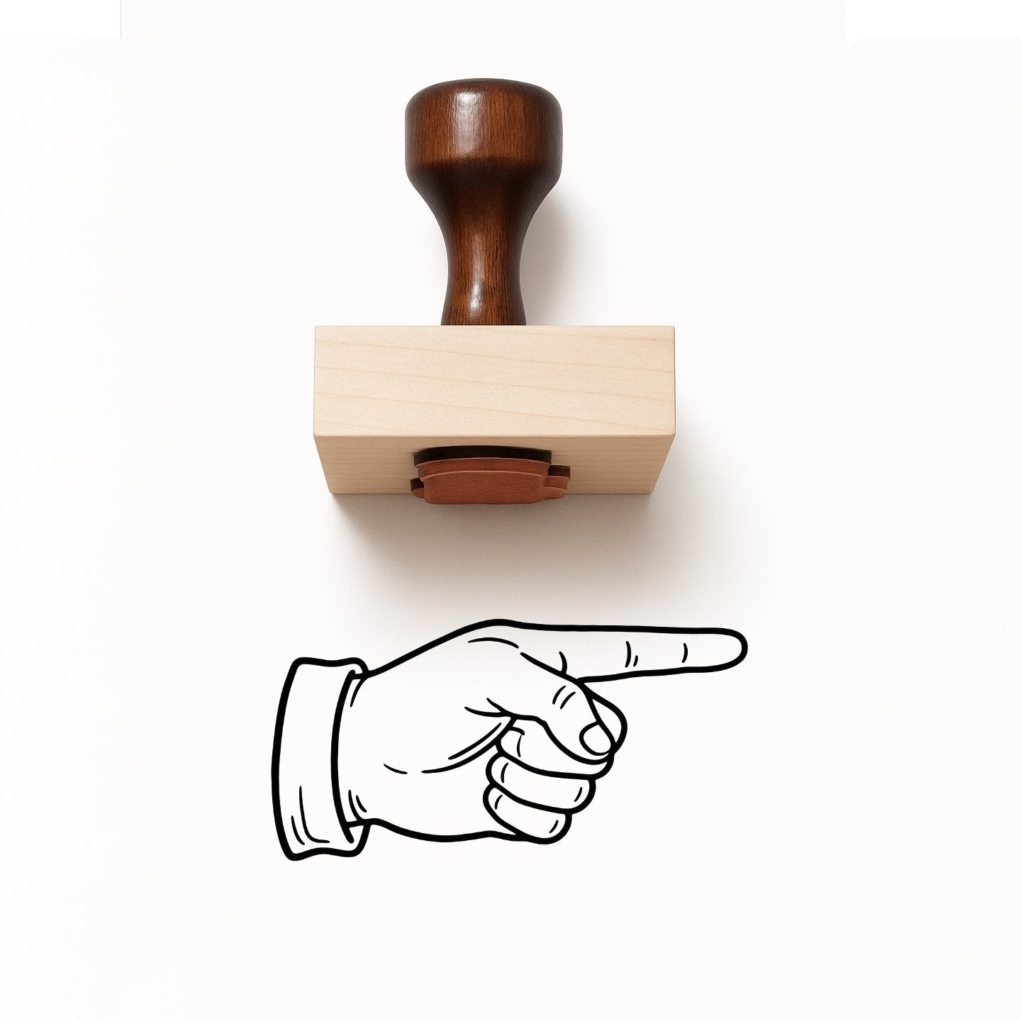 Right Hand Rubber Stamp