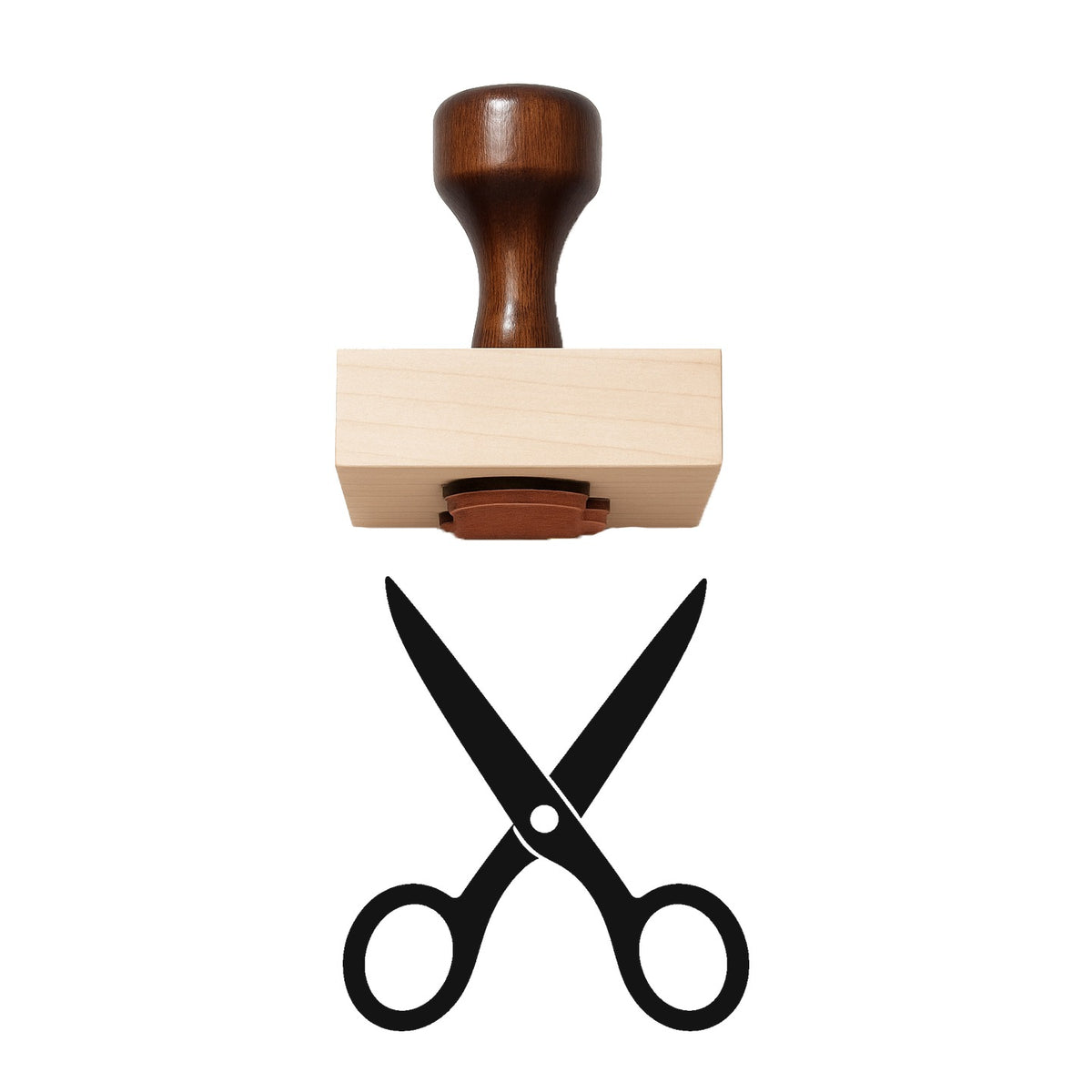 Scissors Rubber Stamp
