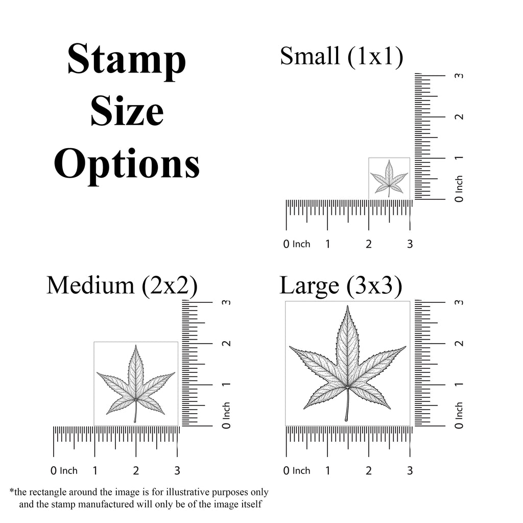 Vintage Sweetgum Leaf Rubber Stamp