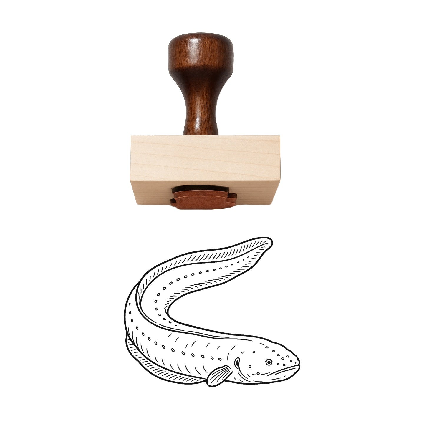 Electric Eel Rubber Stamp