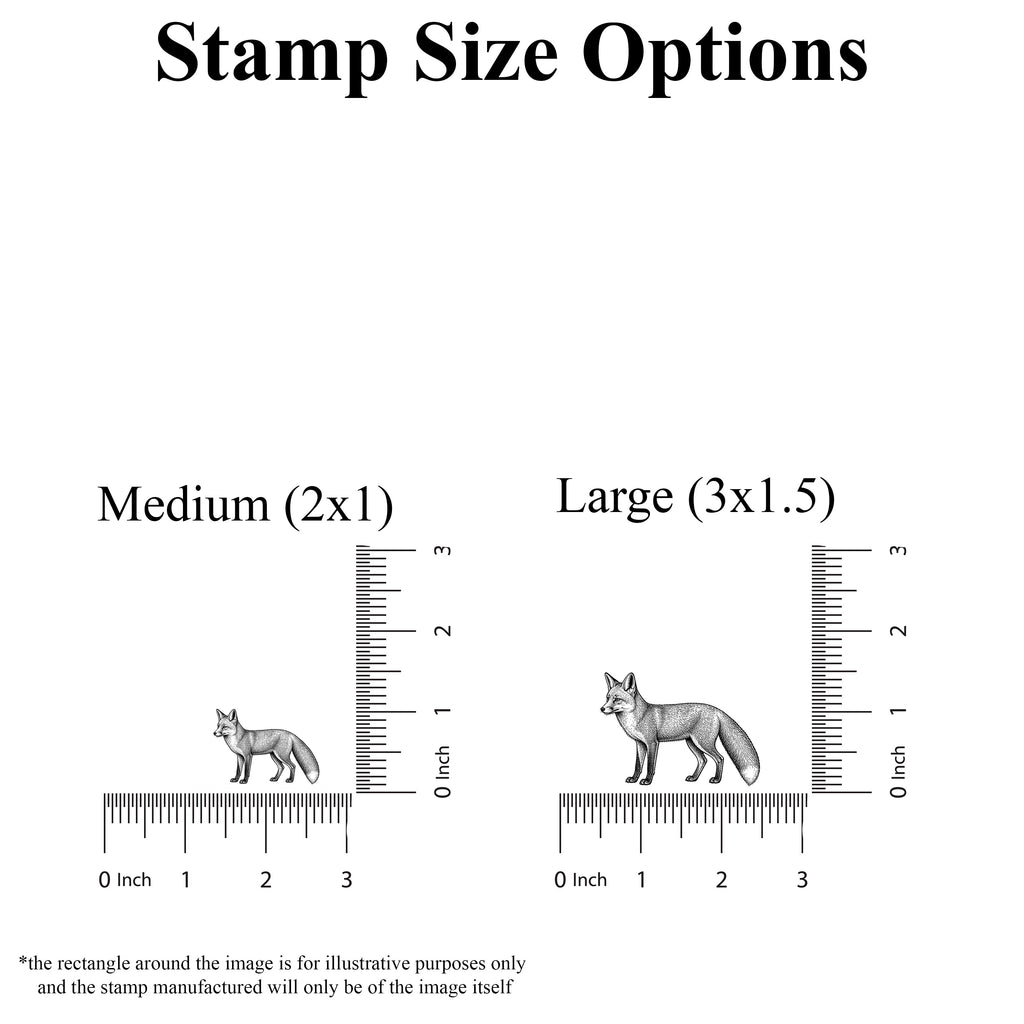 Red Fox Rubber Stamp