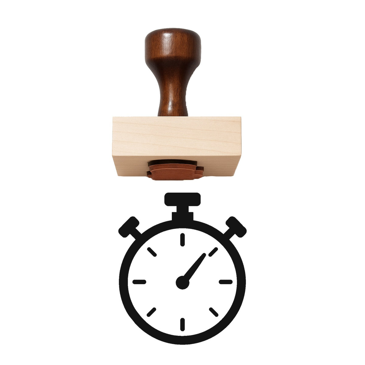 Stopwatch Rubber Stamp