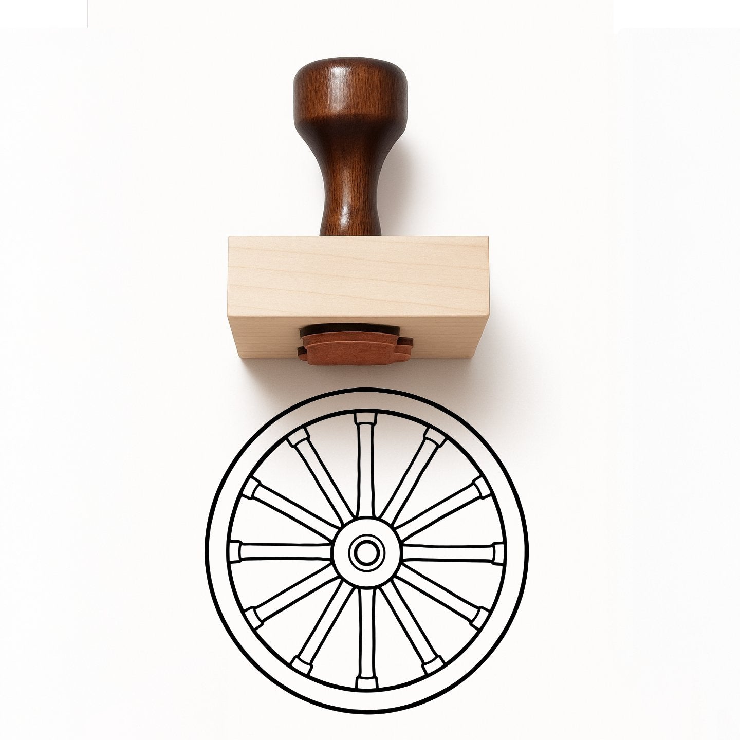 Wagon Wheel Rubber Stamp