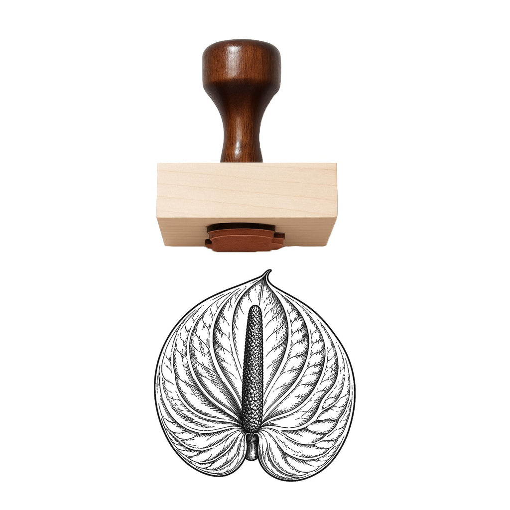 Anthurium Bloom Head Rubber Stamp
