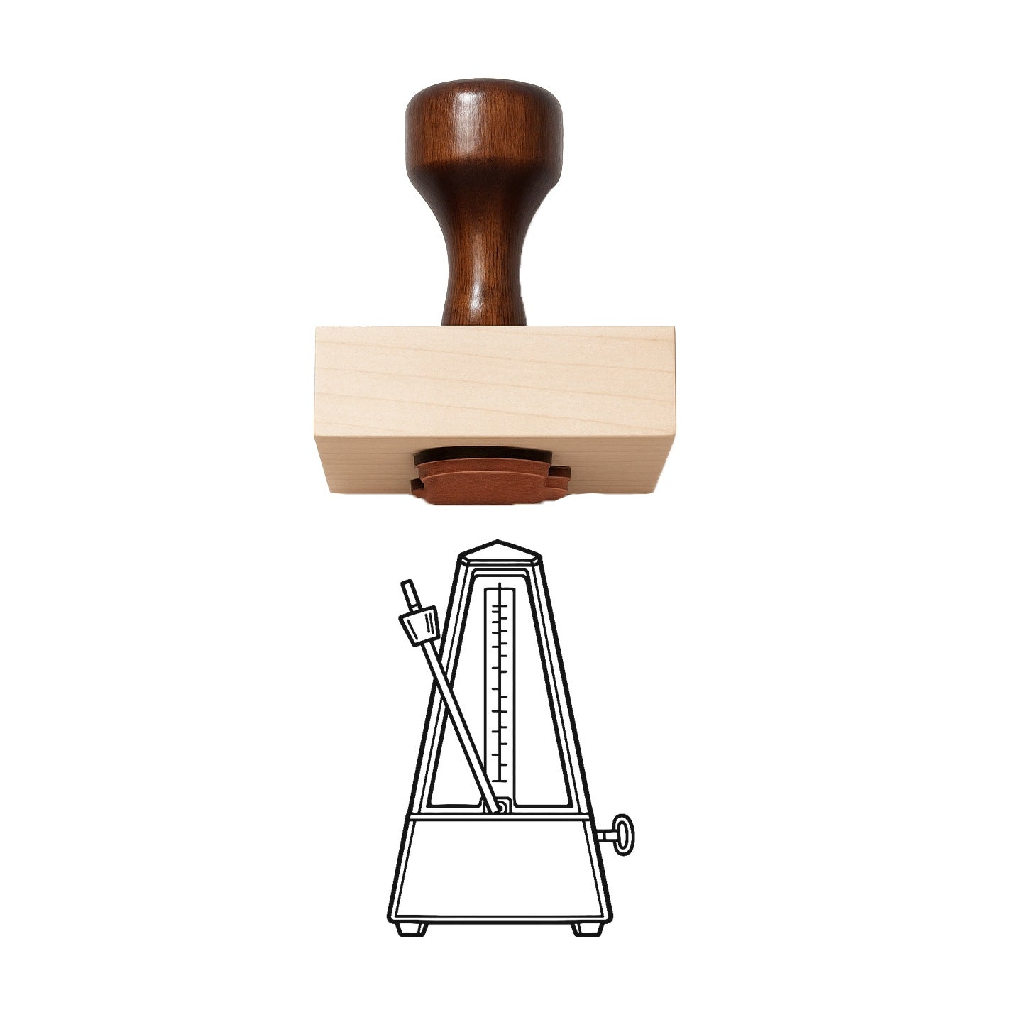 Metronome Rubber Stamp