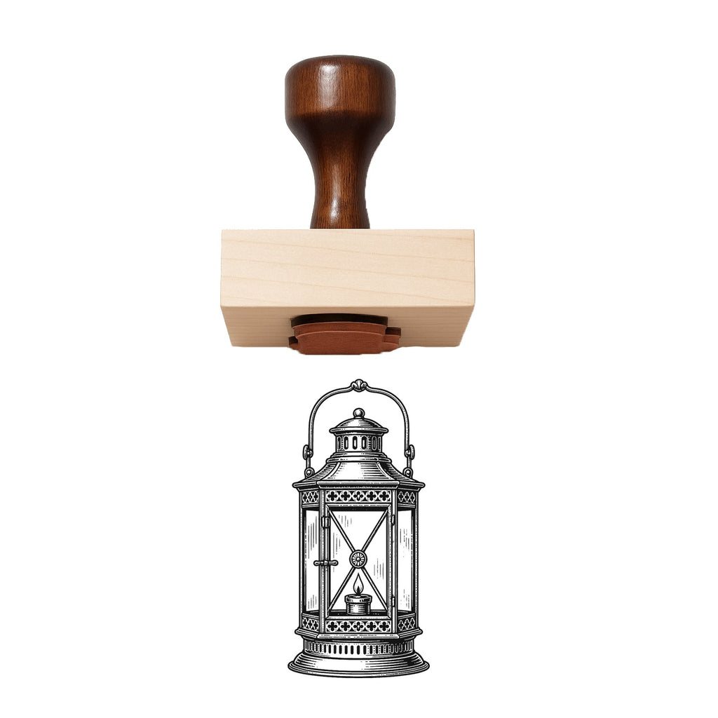 Vintage Lantern Rubber Stamp