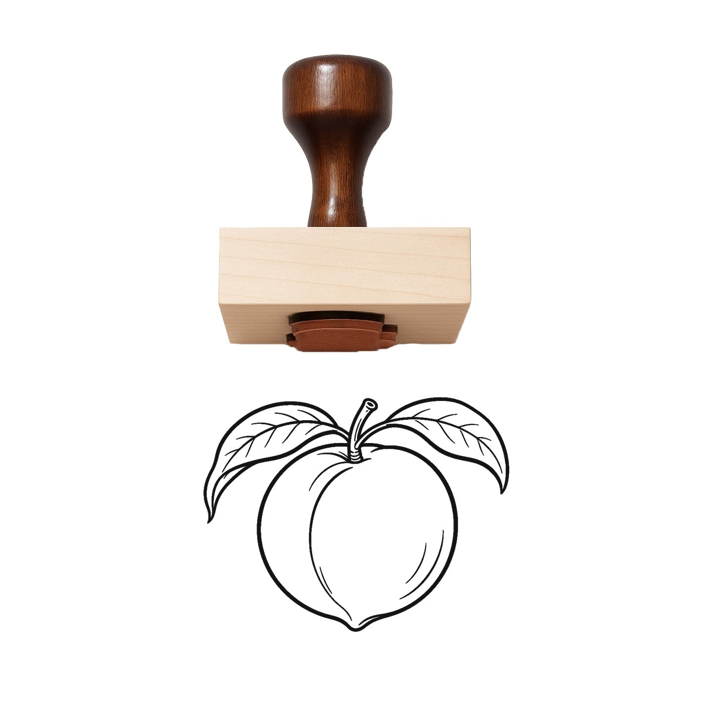 Peach Rubber Stamp