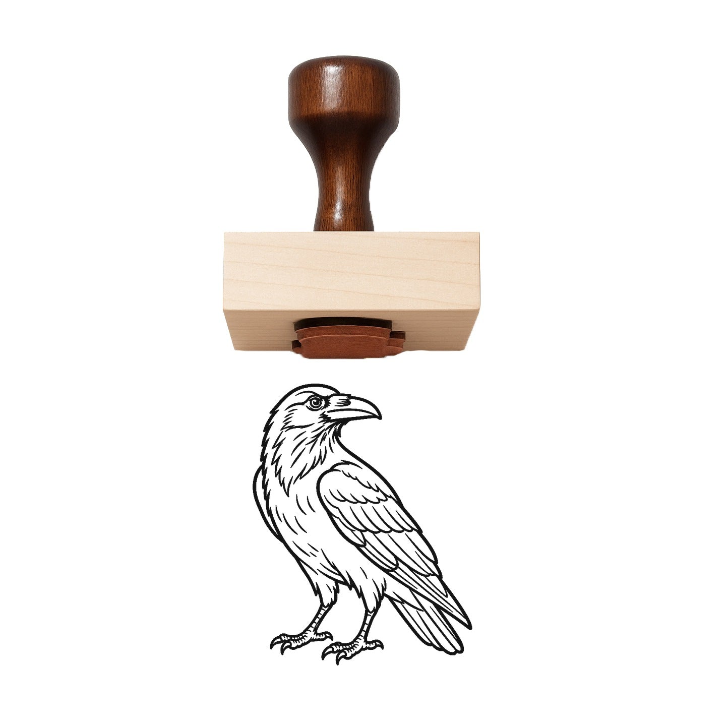 Raven Rubber Stamp