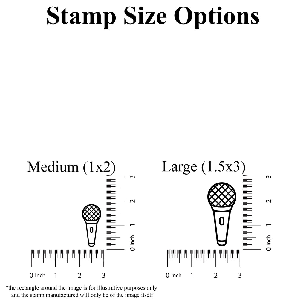 Microphone Rubber Stamp