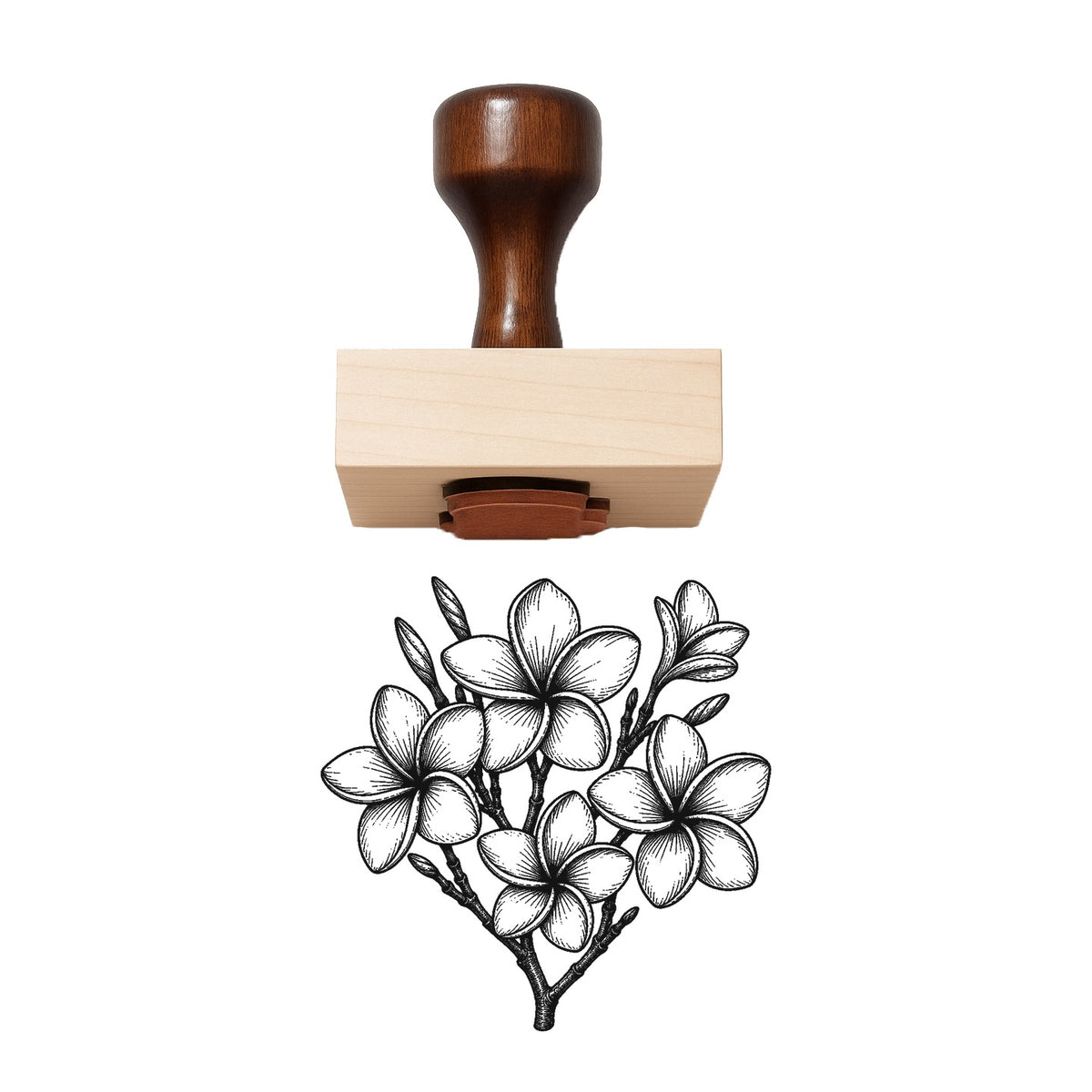 Plumeria Spray Rubber Stamp