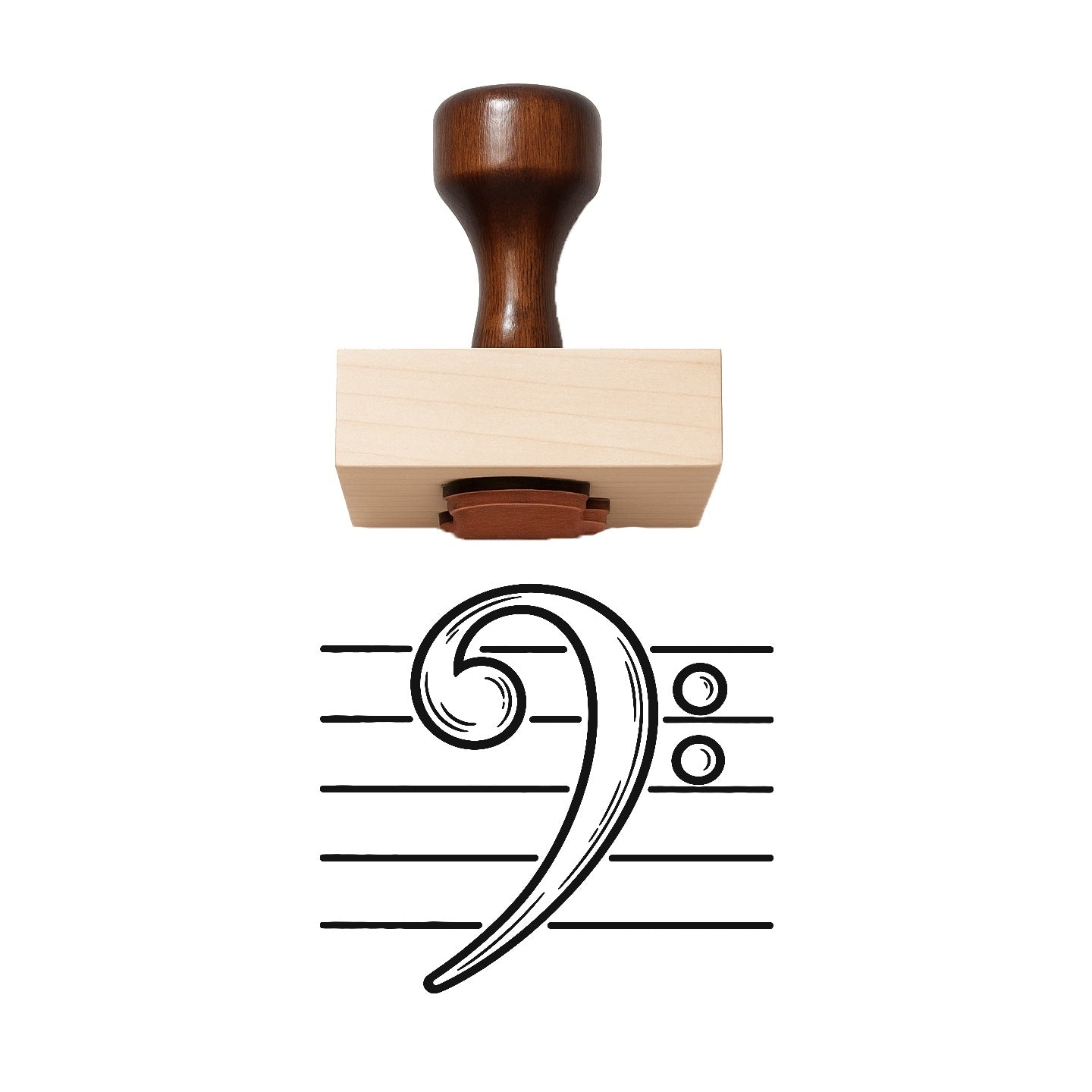 Tenor Clef Rubber Stamp