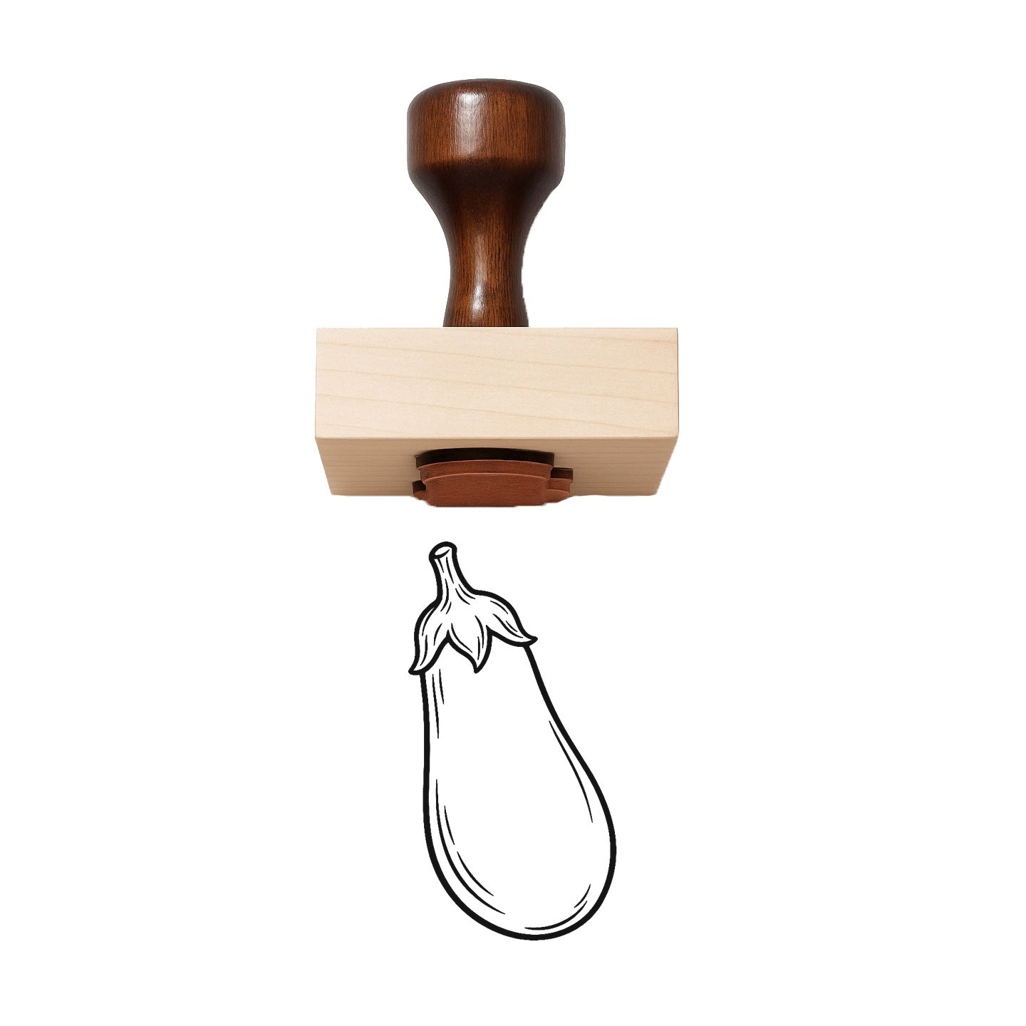 Eggplant Rubber Stamp