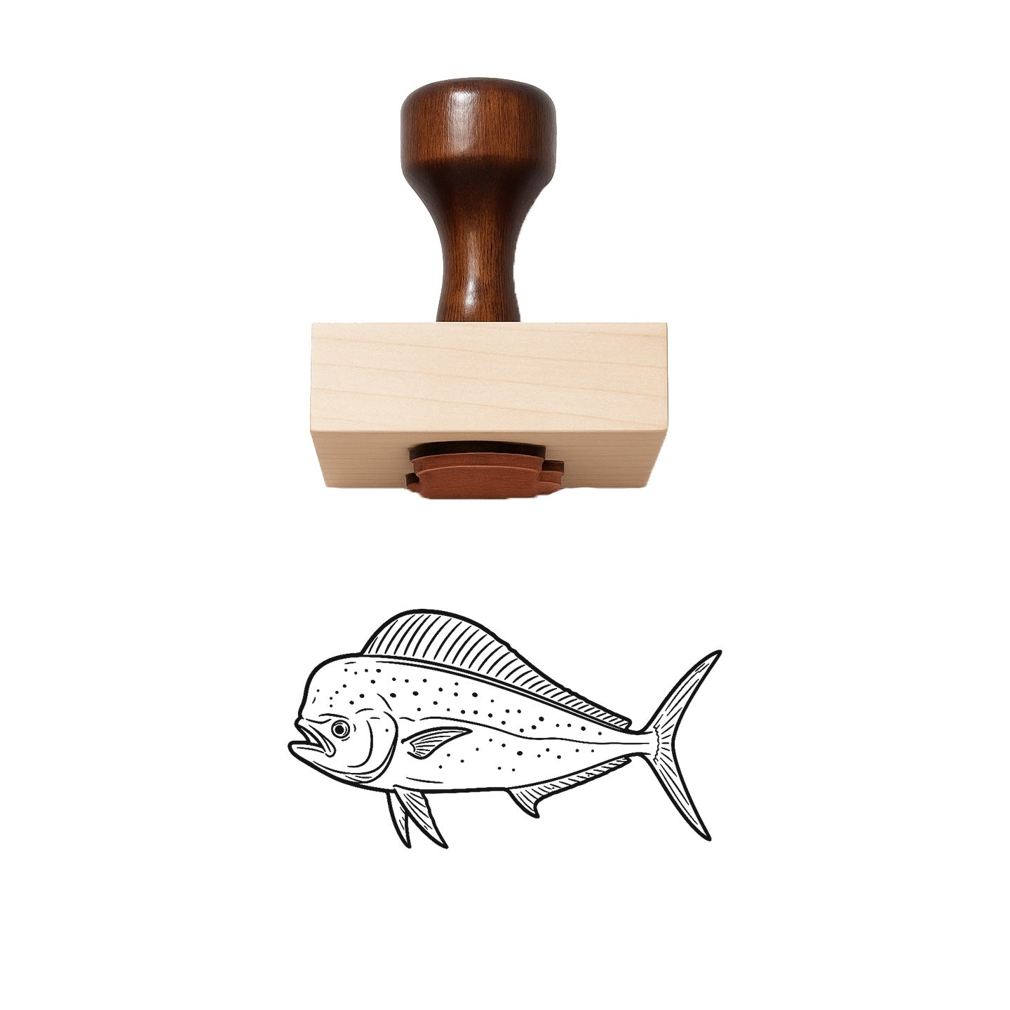 Mahi Mahi Rubber Stamp