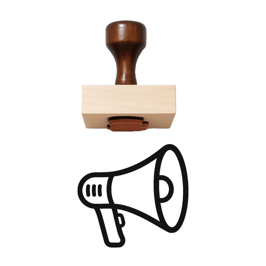 Megaphone Rubber Stamp