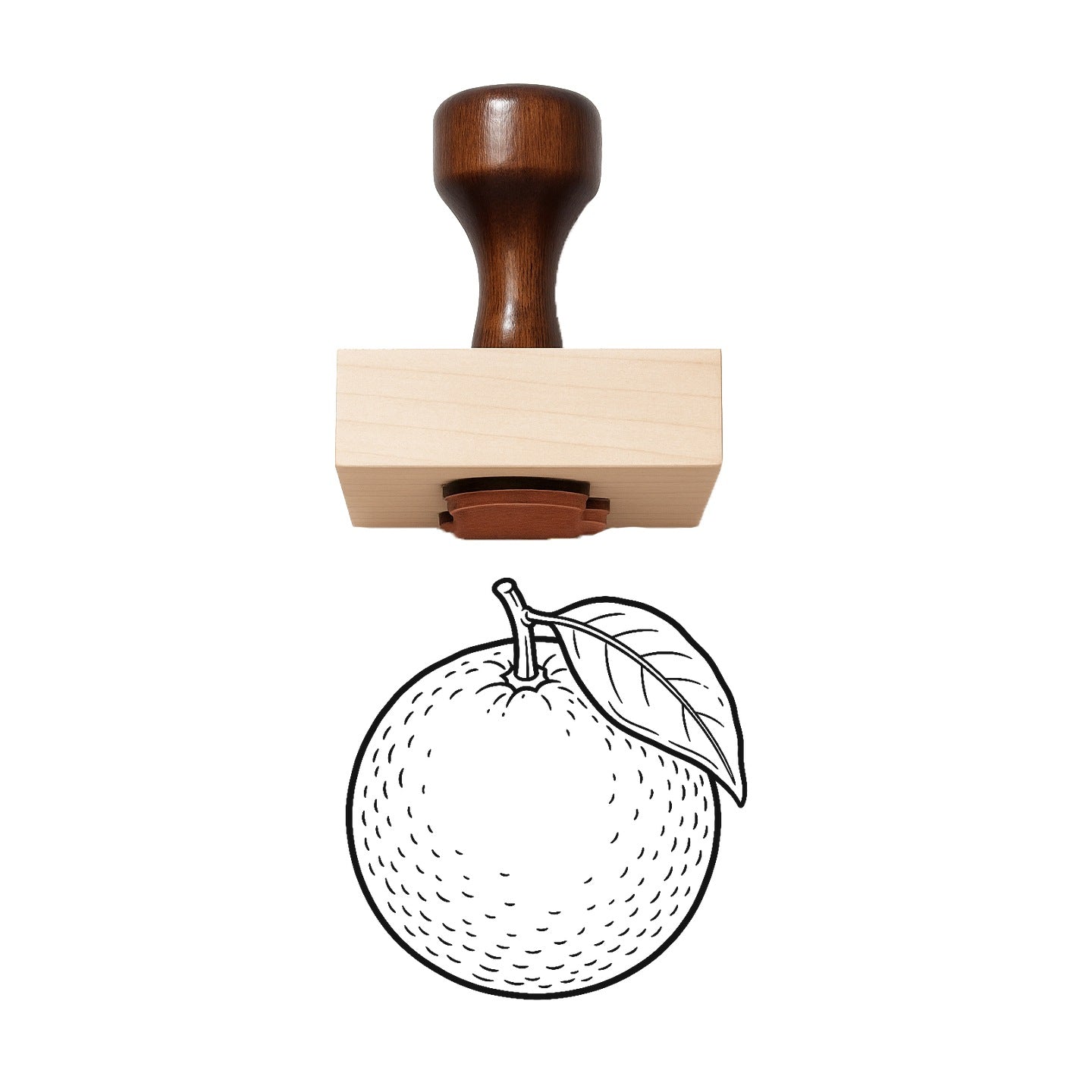 Orange Rubber Stamp