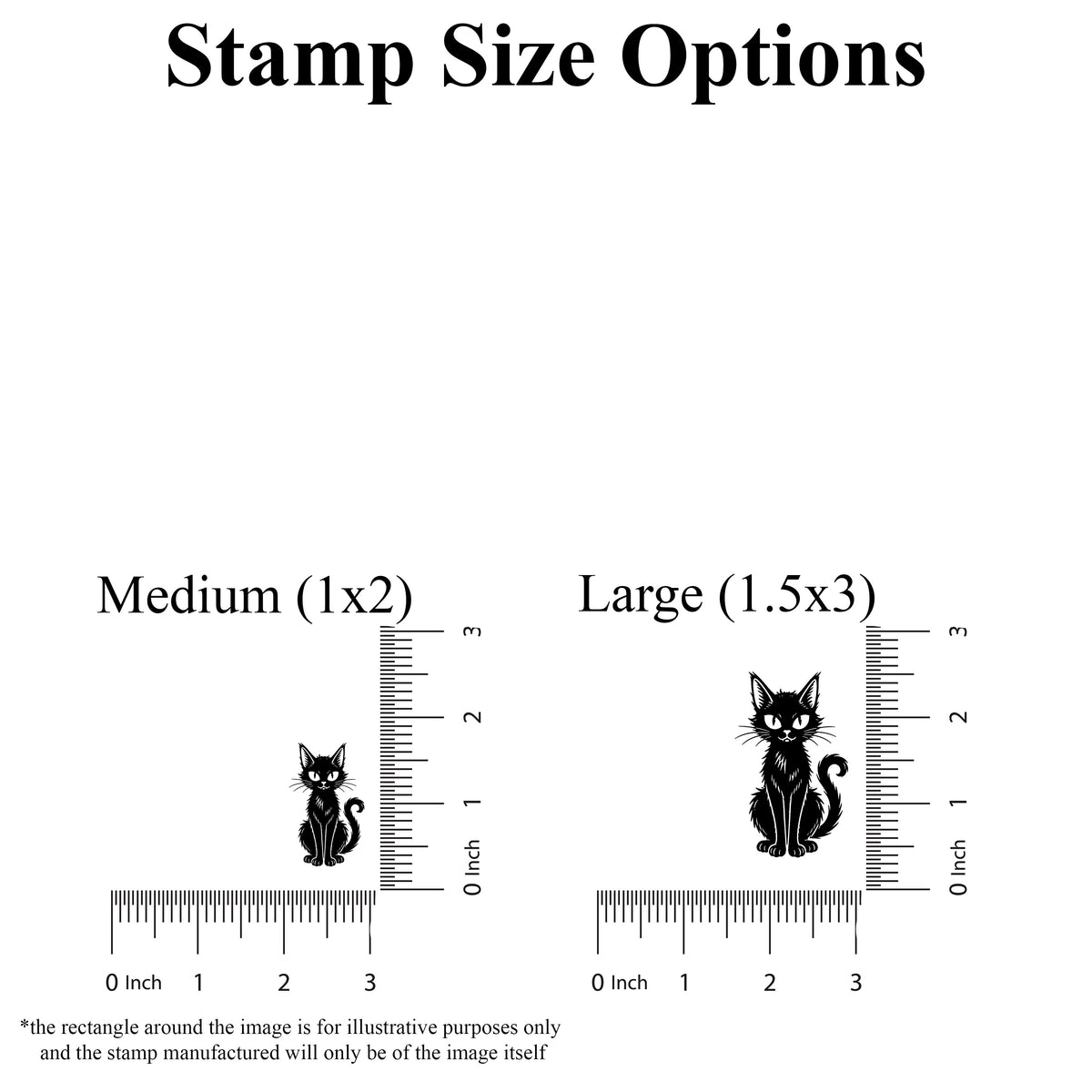 Spooky Cat Rubber Stamp
