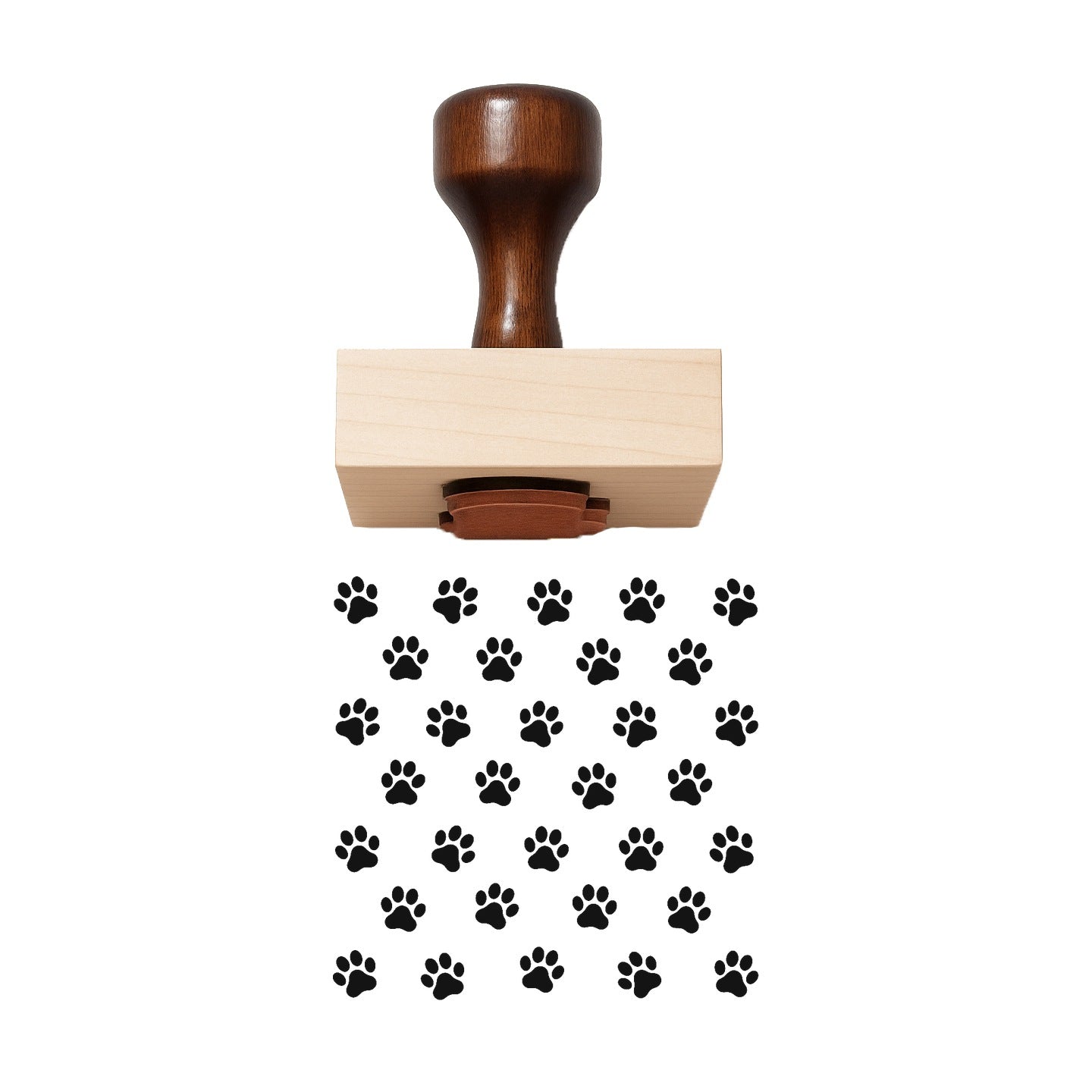Paw Print Pattern Rubber Stamp