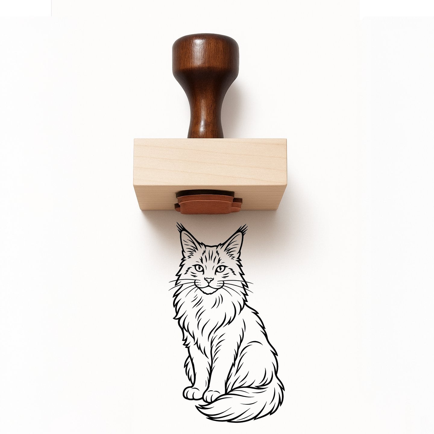 Maine Coon Rubber Stamp