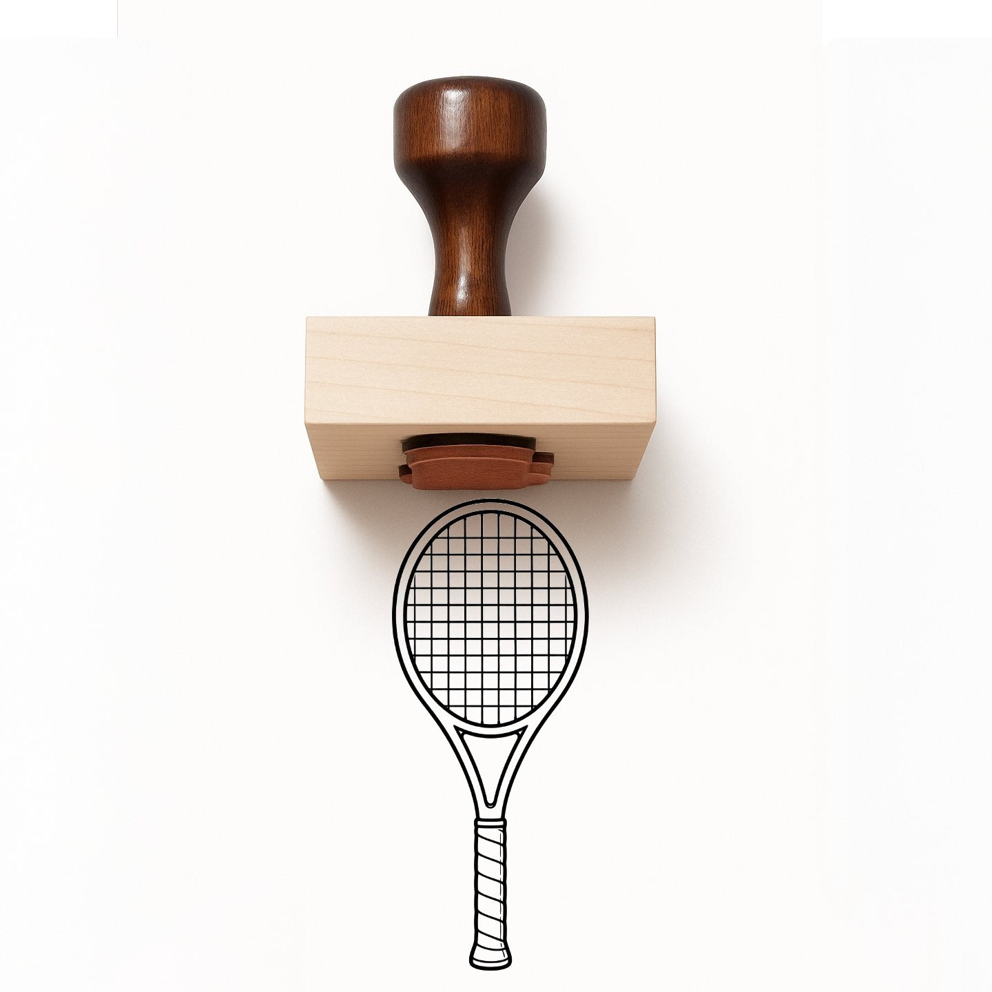 Tennis Racket Rubber Stamp
