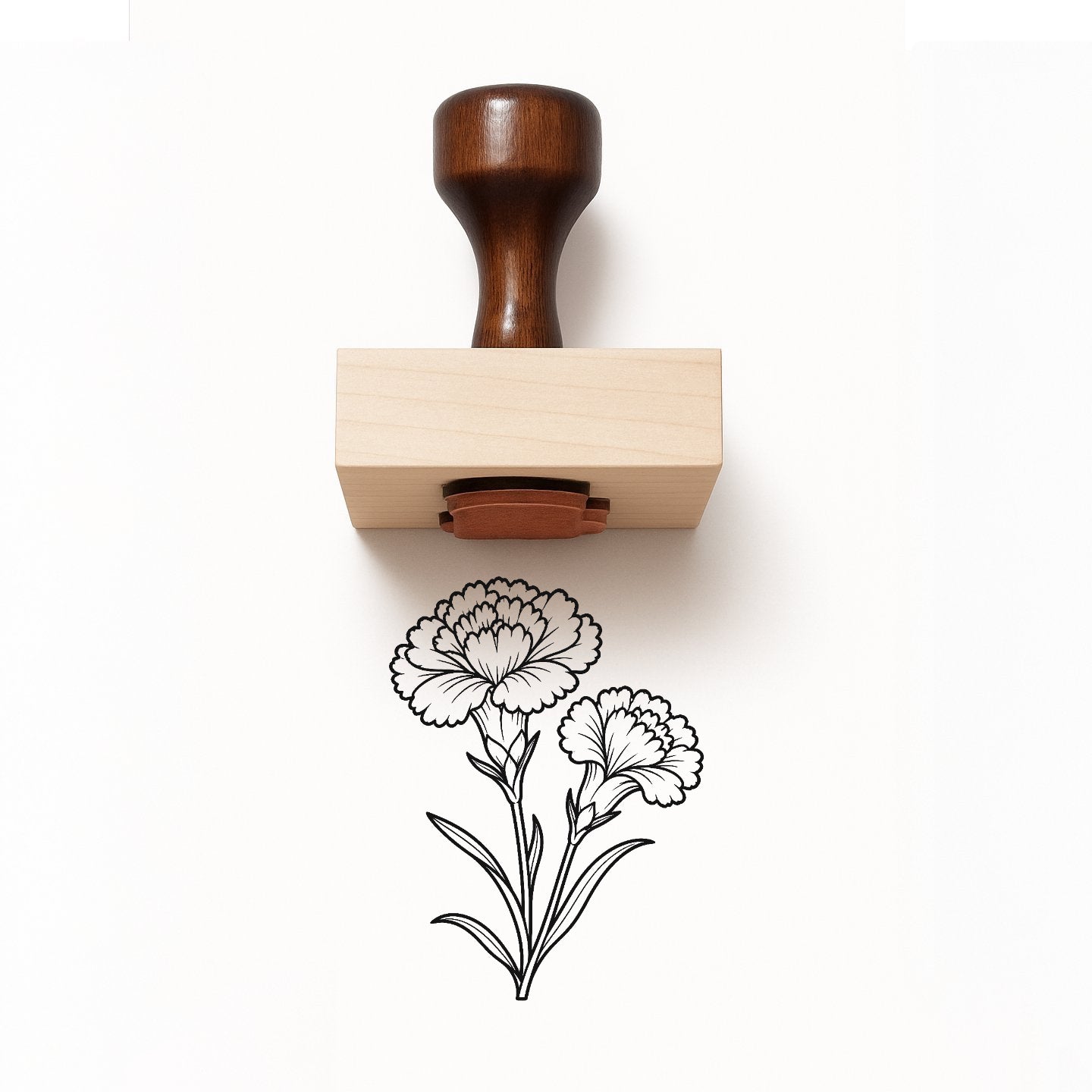 Carnation Rubber Stamp