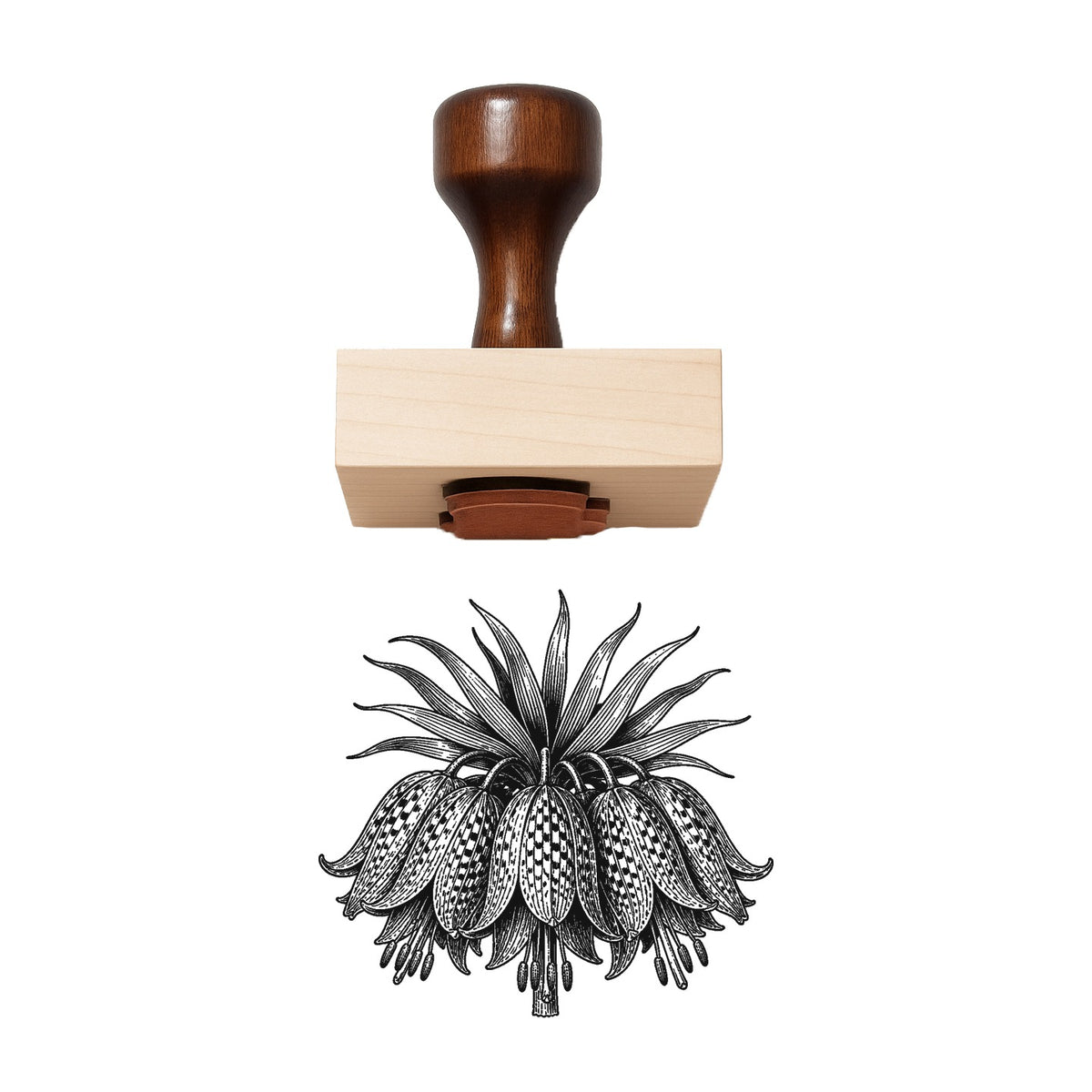 Fritillaria Bell Bloom Head Rubber Stamp