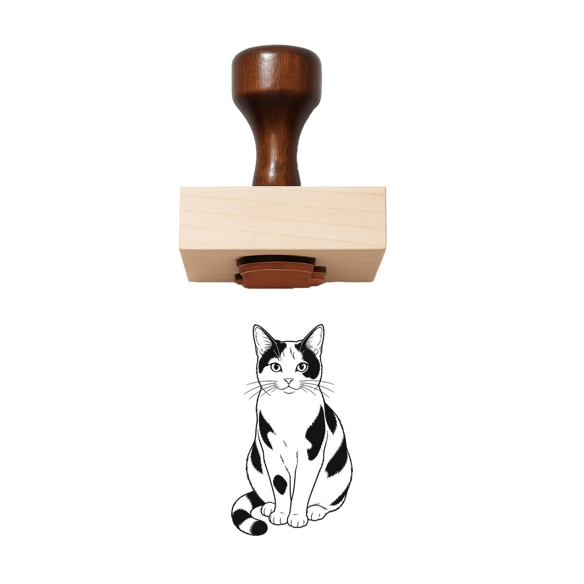 Calico Cat Rubber Stamp
