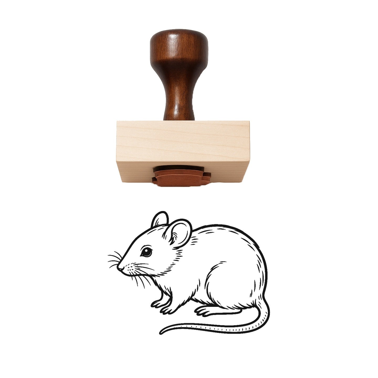 Computer Mouse Rubber Stamp