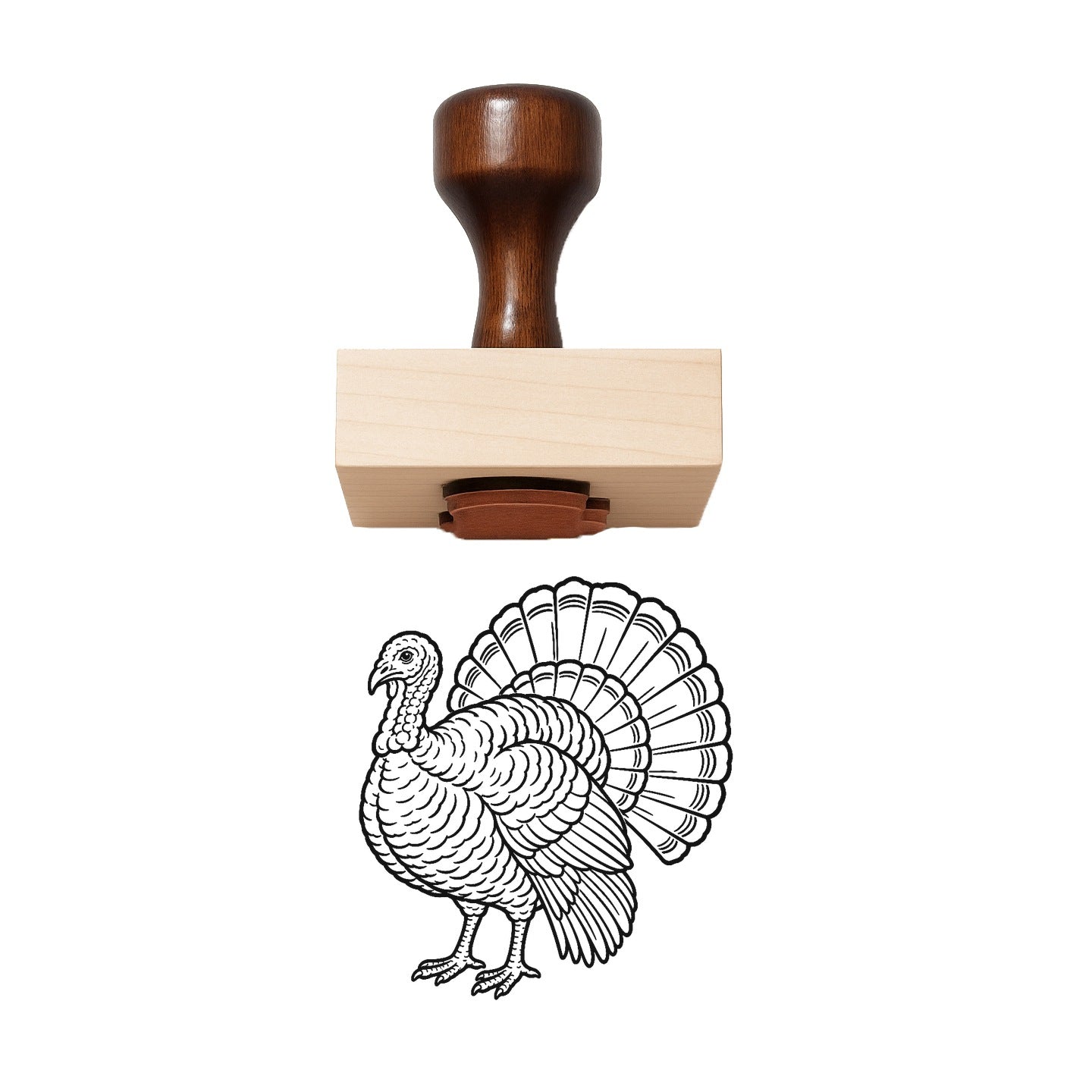 Turkey Tail Rubber Stamp