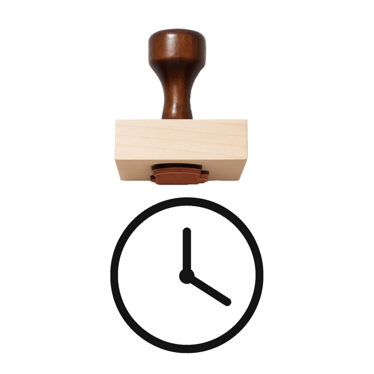 Clock Rubber Stamp