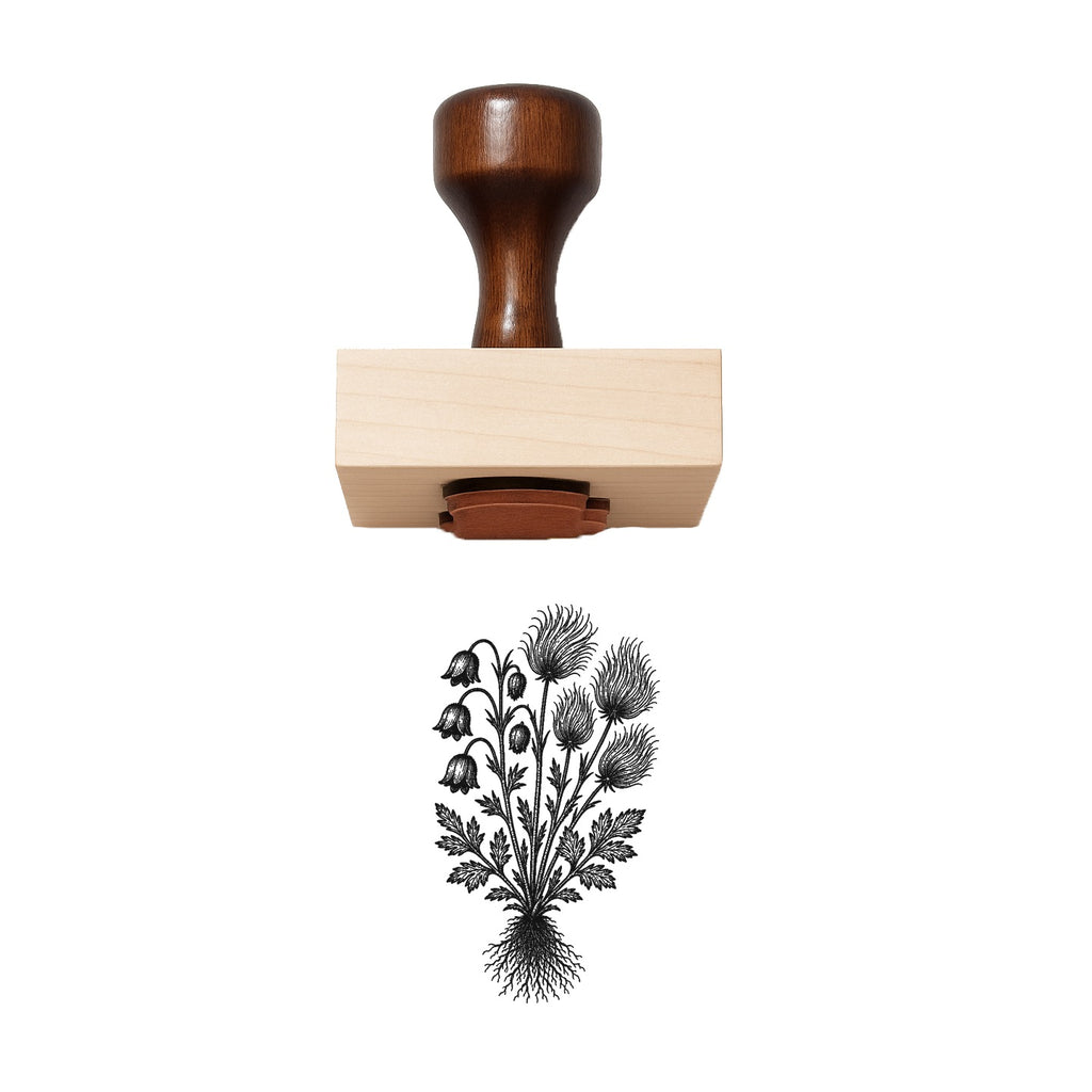 Prairie Smoke Stem Rubber Stamp