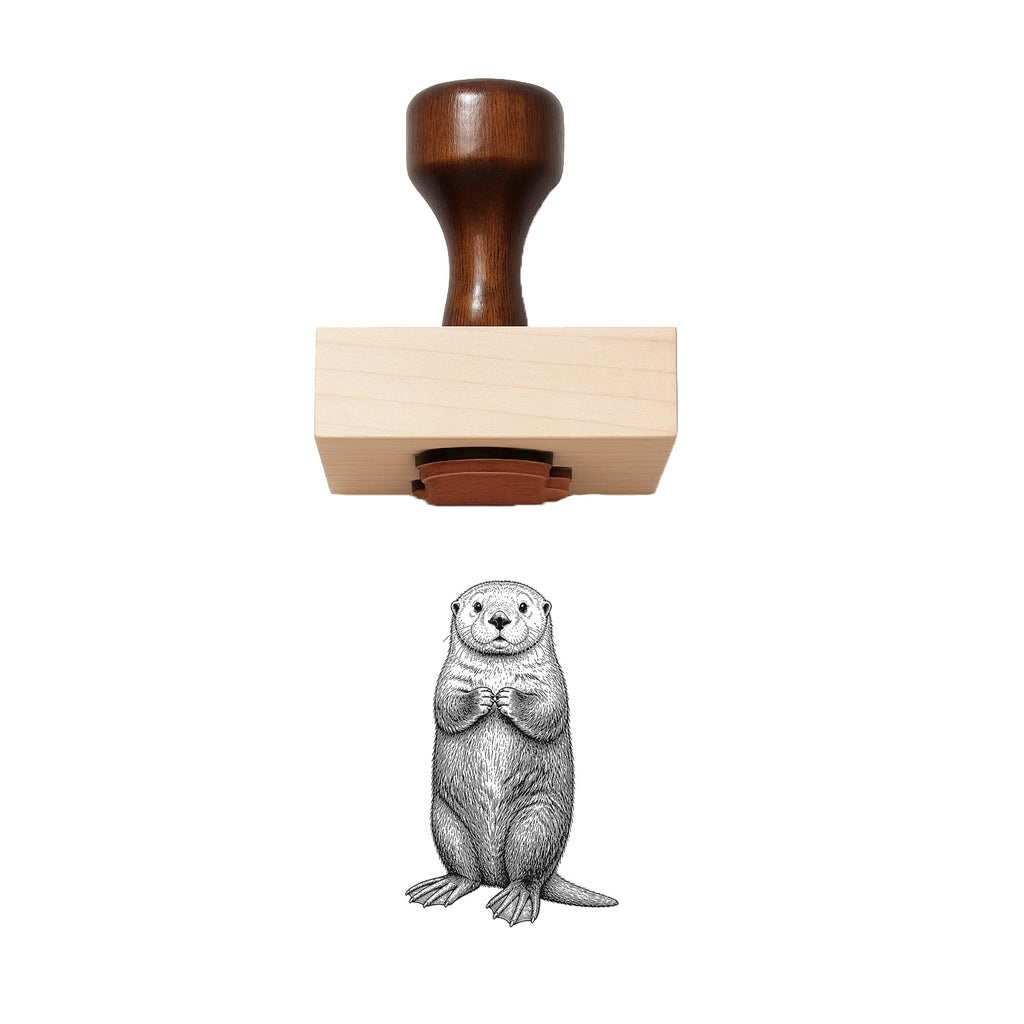 Sea Otter Rubber Stamp